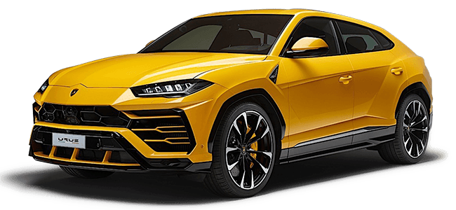 Lamborghini Urus gelb Mietwagen Animation