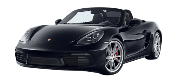 Porsche Boxster S schwarz Mietwagen Animation