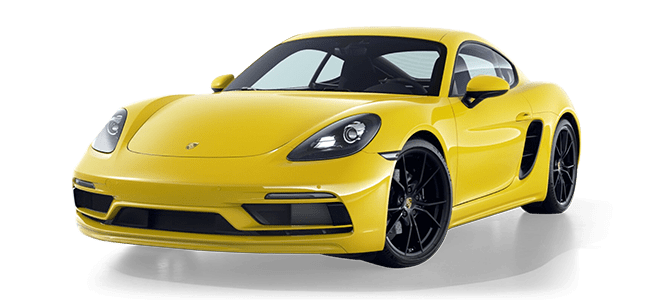Porsche Cayman gelb Sportdesign Paket