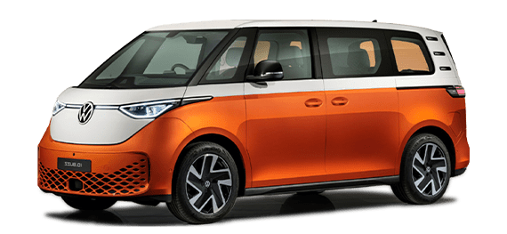 VW ID Buzz orange Mietwagen Animation